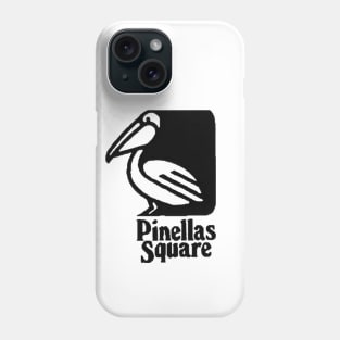 Pinellas Square Pelican Plain Black Phone Case