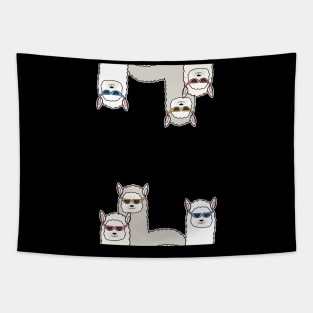 Funny alpaca glasses Tapestry