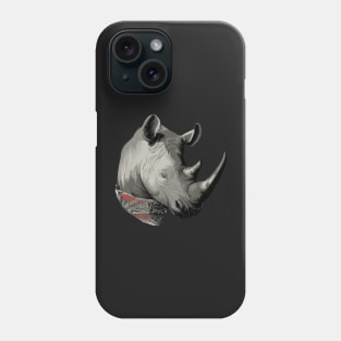 Thug Rhino animal art Phone Case