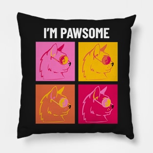 I'm Pawsome Awesome Cool Cat Pillow