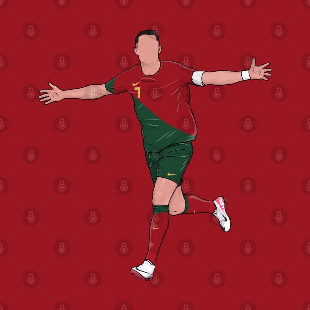 Cristiano Ronaldo Portugal Football Player by Footie Prints