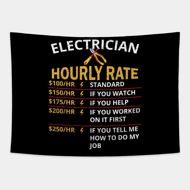 Electrician hourly rate gift for electrician electrician hourly rate 