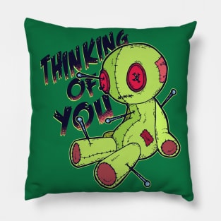 Voodoo Doll Funny Graphic Design Pillow