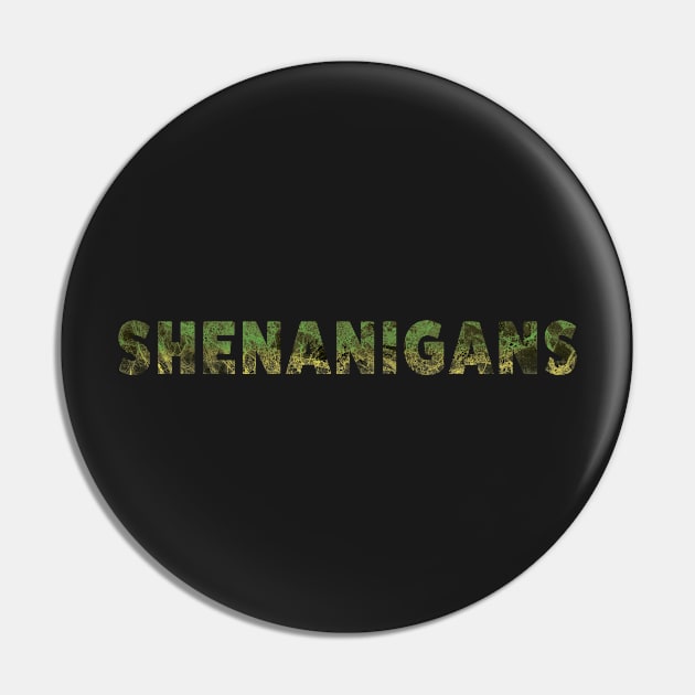 Marble Shenanigans Green Yellow Pin by ArtHouseFlunky