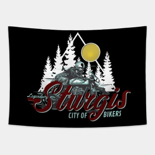 Legendary Sturgis City of Bikers Tapestry