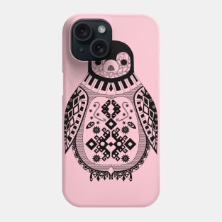 ecopop penguin pattern in lovely tuxedo Phone Case