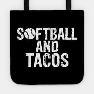 Cute Softball and Tacos Softball Players Tote