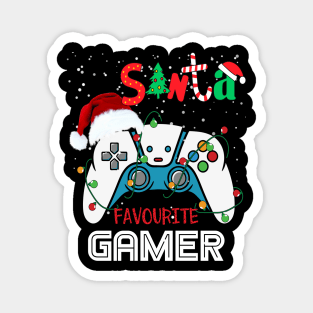 Santa's Favorite Video Game Christmas Pajama Gaming family Magnet