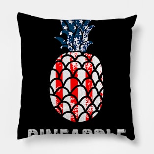 Pineapple Independence Day 4th Of July Red White Blue American Flag Gift Shirt Pillow