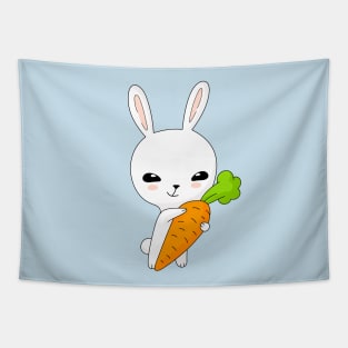Rabbit with a big carrot Tapestry