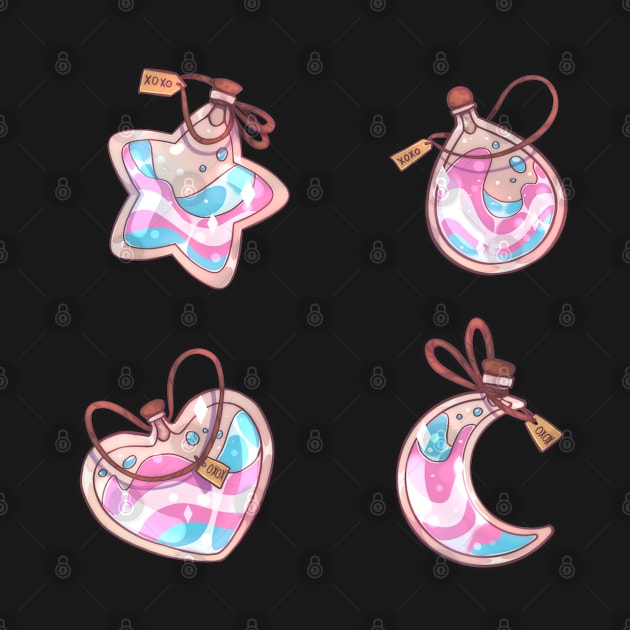 Transgender potion sticker set by Itsacuteart