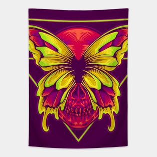 Skull and Butterfly Tapestry