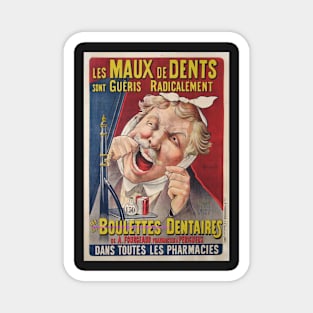 Old advertising poster (For toothache) Magnet