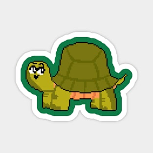 Turtle Time: Pixel Art Design for Fashionable Apparel Magnet