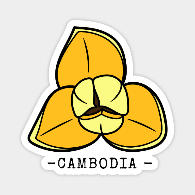 Cambodia Country Flower - Romduol Magnet by CuteBotss