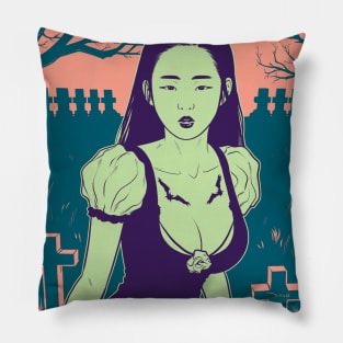 Graveyard Girl (v3) Pillow