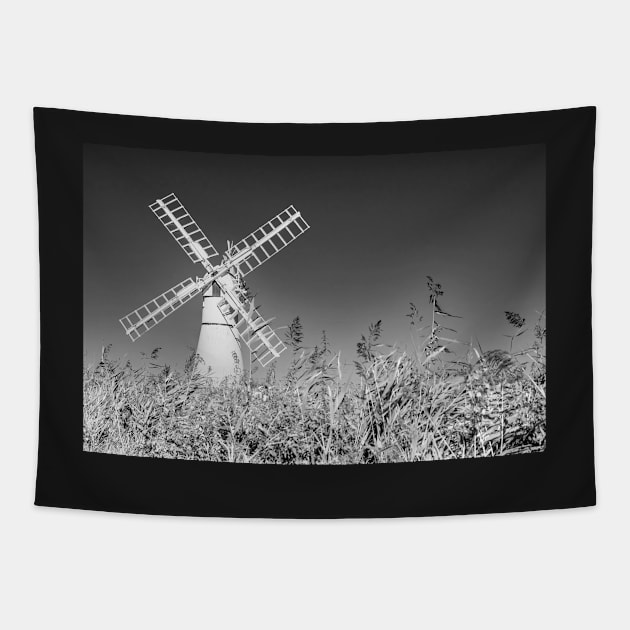 Thurne Mill in rural Norfolk, UK Tapestry by yackers1