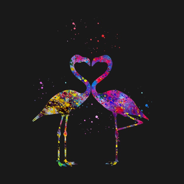 Flamingos in Love by erzebeth