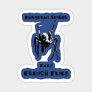 Spider Eating French Flies Magnet