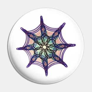 Spirograph Web Pattern Pin