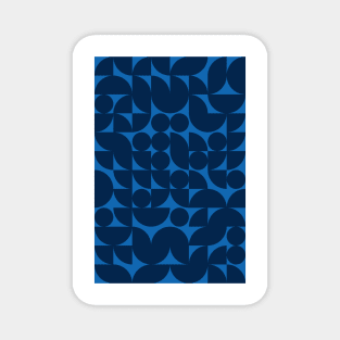 Men Bluish Geometric Pattern - Shapes #4 Magnet