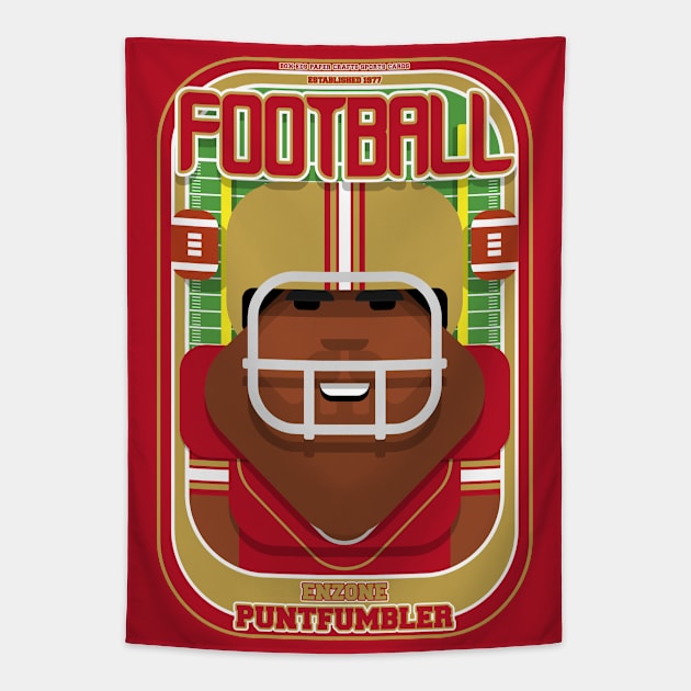 American Football Red and Gold - Enzone Puntfumbler - Hayes version Tapestry by Boxedspapercrafts