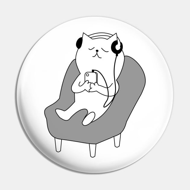 Music Lover Cat Pin by Pablo_jkson