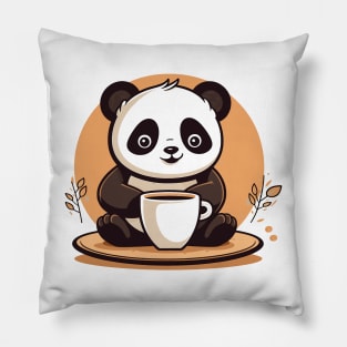 Panda Coffee: Caffeine and Cuteness Pillow