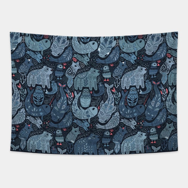 Arctic Animals Tapestry by kostolom3000