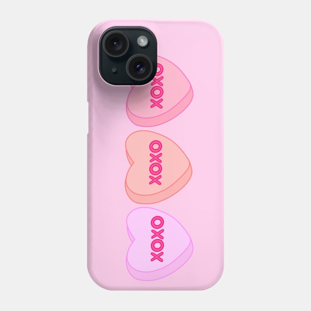 Valentine XOXO Conversation Hearts Phone Case by bloomingviolets