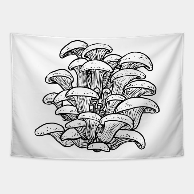 Oyster Mushrooms Tapestry by mycologist