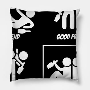 Drink Best Wine With Best Friends Funny Pillow