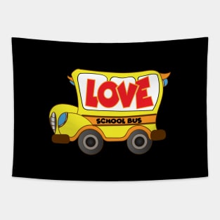 Love School Bus Driver Tapestry