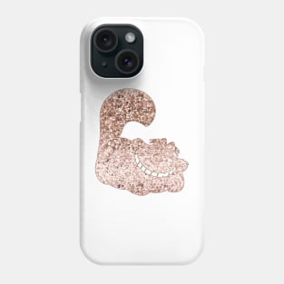 Sparkling rose gold Cheshire Cat Phone Case