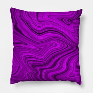 Purple and Black Liquid Marble Design Pillow