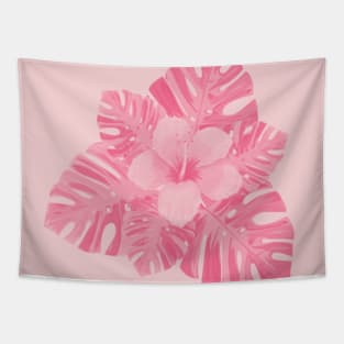 Tropical Pink Hibiscus Tapestry