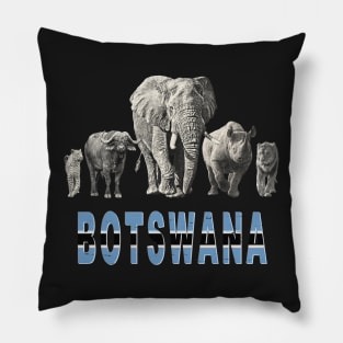 Africa's Big Five Botswana Pride Wildlife Pillow