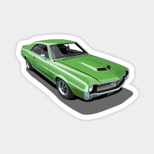 AMC Javelin in Big Bad Green Magnet