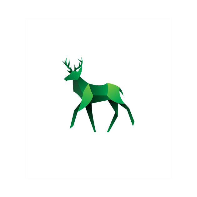 low poly deer design by Aksa Inov