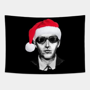 DB Cooper Black and White Police Sketch Christmas Design Tapestry