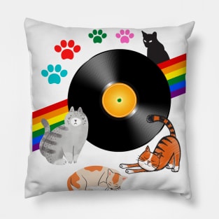 Vinyl cats Pillow