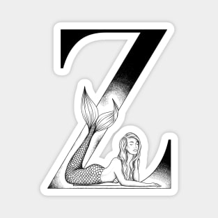 Mermaid Monogram Z Magnet