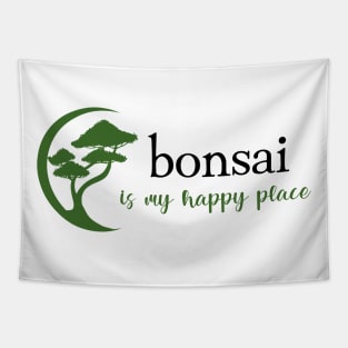 Bonsai Is My Happy Place Tapestry