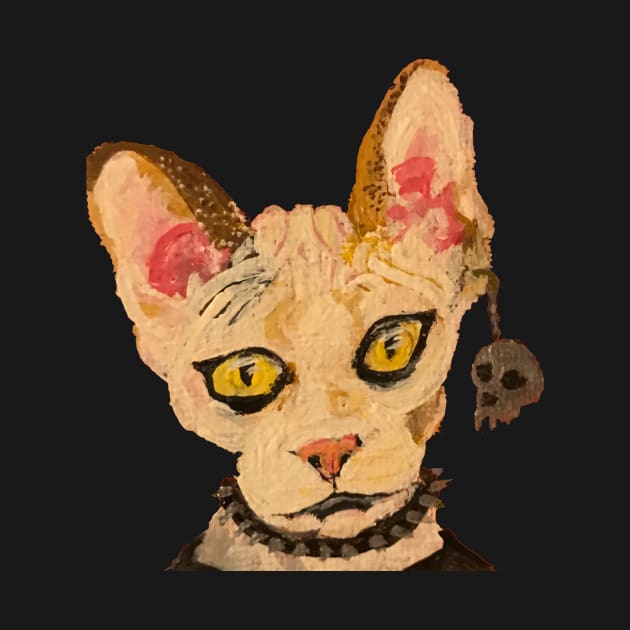 Hairless goth cat by jpat6000