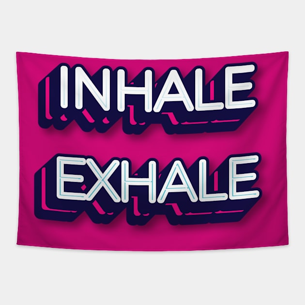 INHALE EXHALE || YOGA DESIGN Tapestry by STUDIOVO