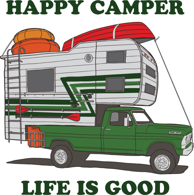 Happy Camper Kids T-Shirt by happysquatch