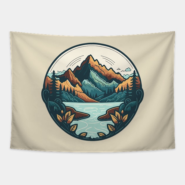 Outdoors Adventure Tapestry by kangaroo Studio