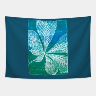 blue-green chestnut leaf Tapestry