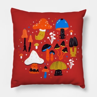 Cute autumn mushrooms Pillow