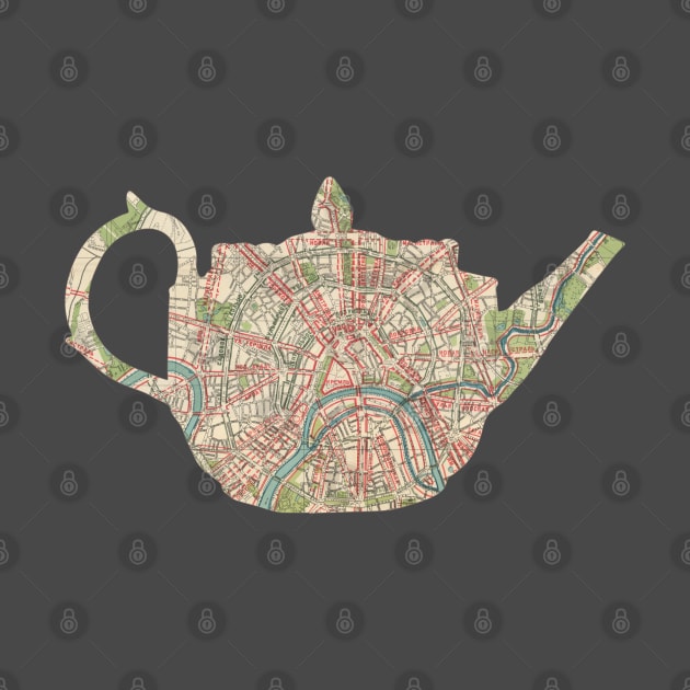 Russian Teapot cut from 1935 map of Moscow by tsd-fashion